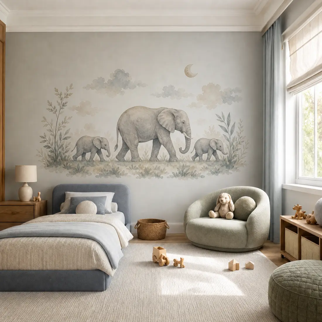 Kids' room wall print — look 40, after