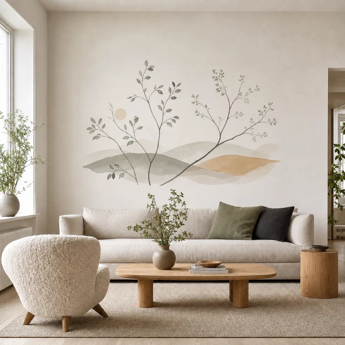 Living room wall print — look 2, after