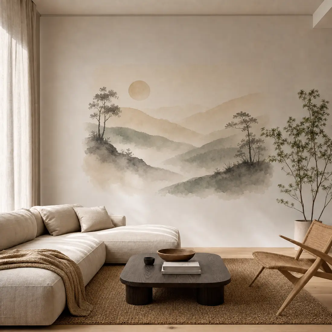 Living room wall print — look 3, after