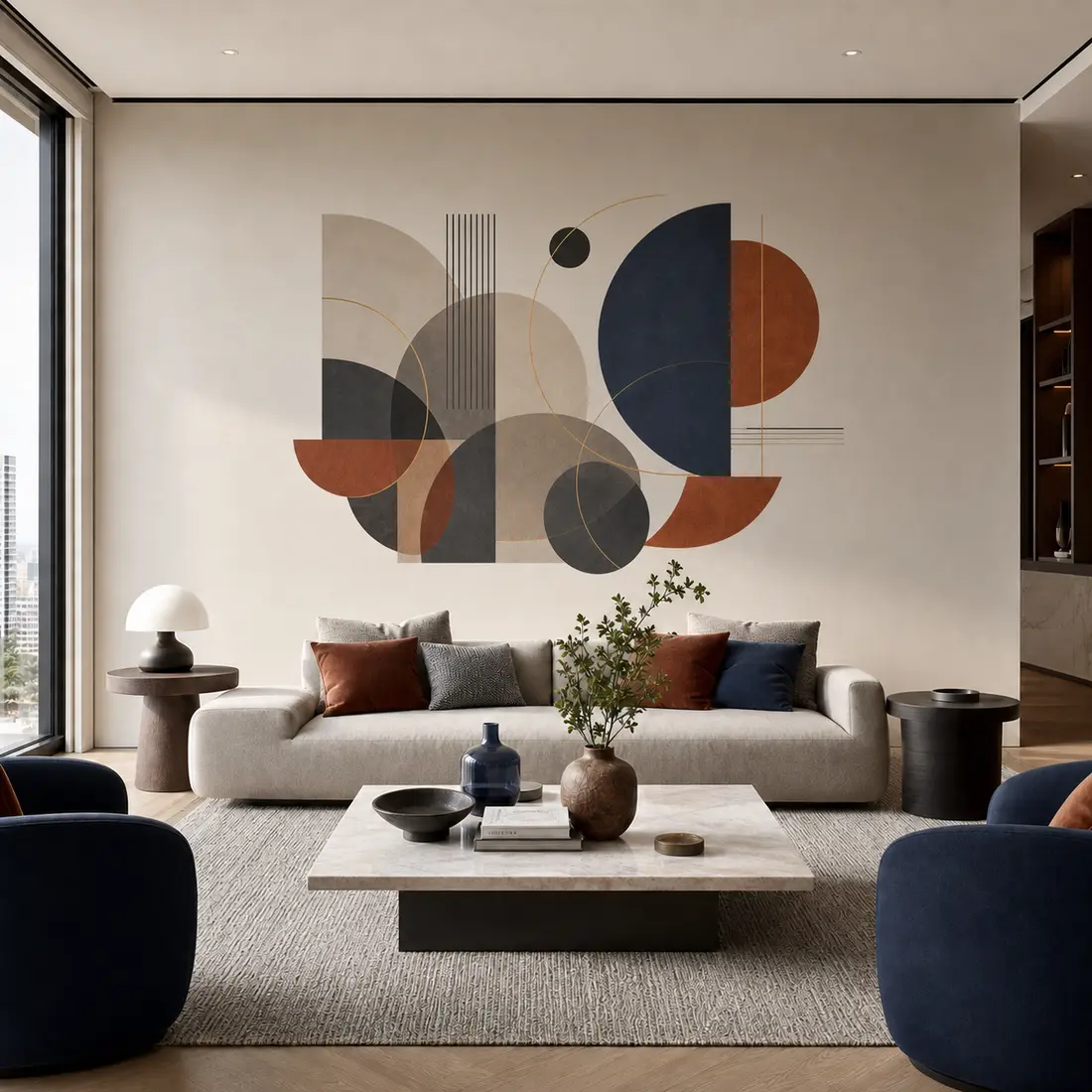 Living room wall print — look 4, after