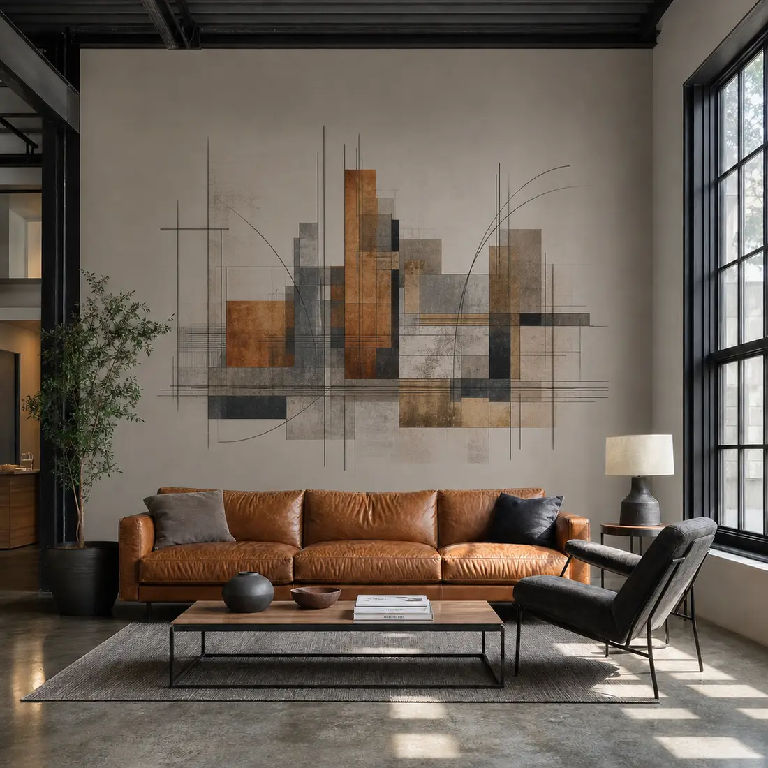 Living room wall print — look 5, after