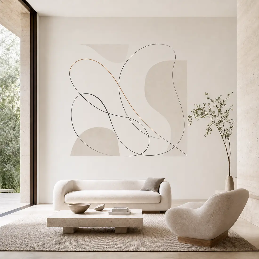Living room wall print — look 6, after