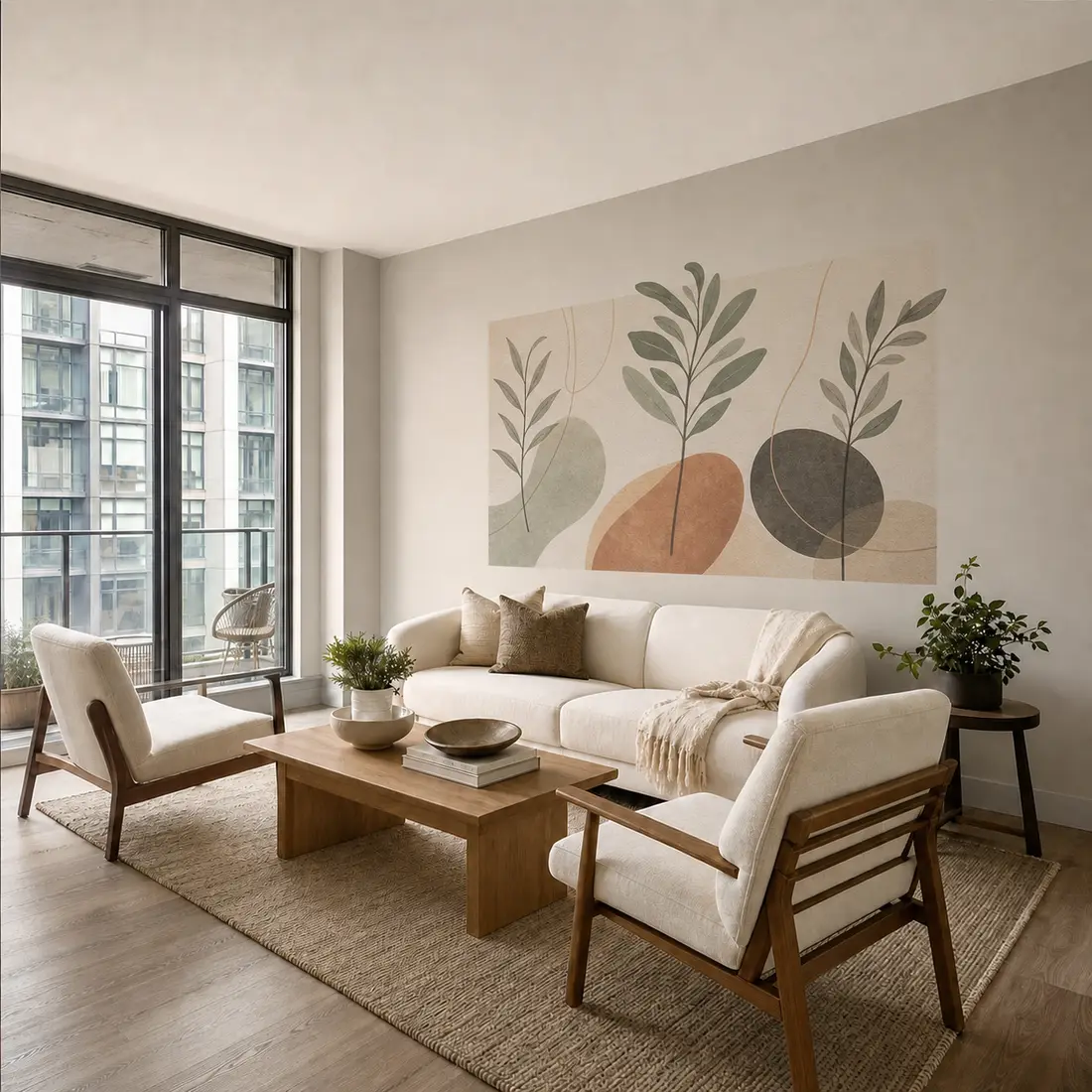 Living room wall print — look 9, after