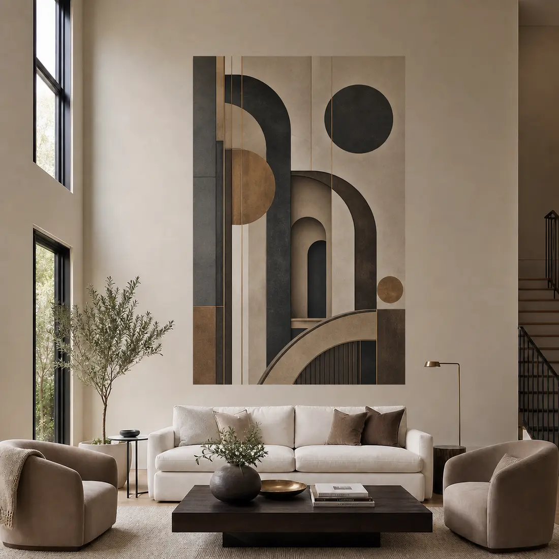 Living room wall print — look 16, after
