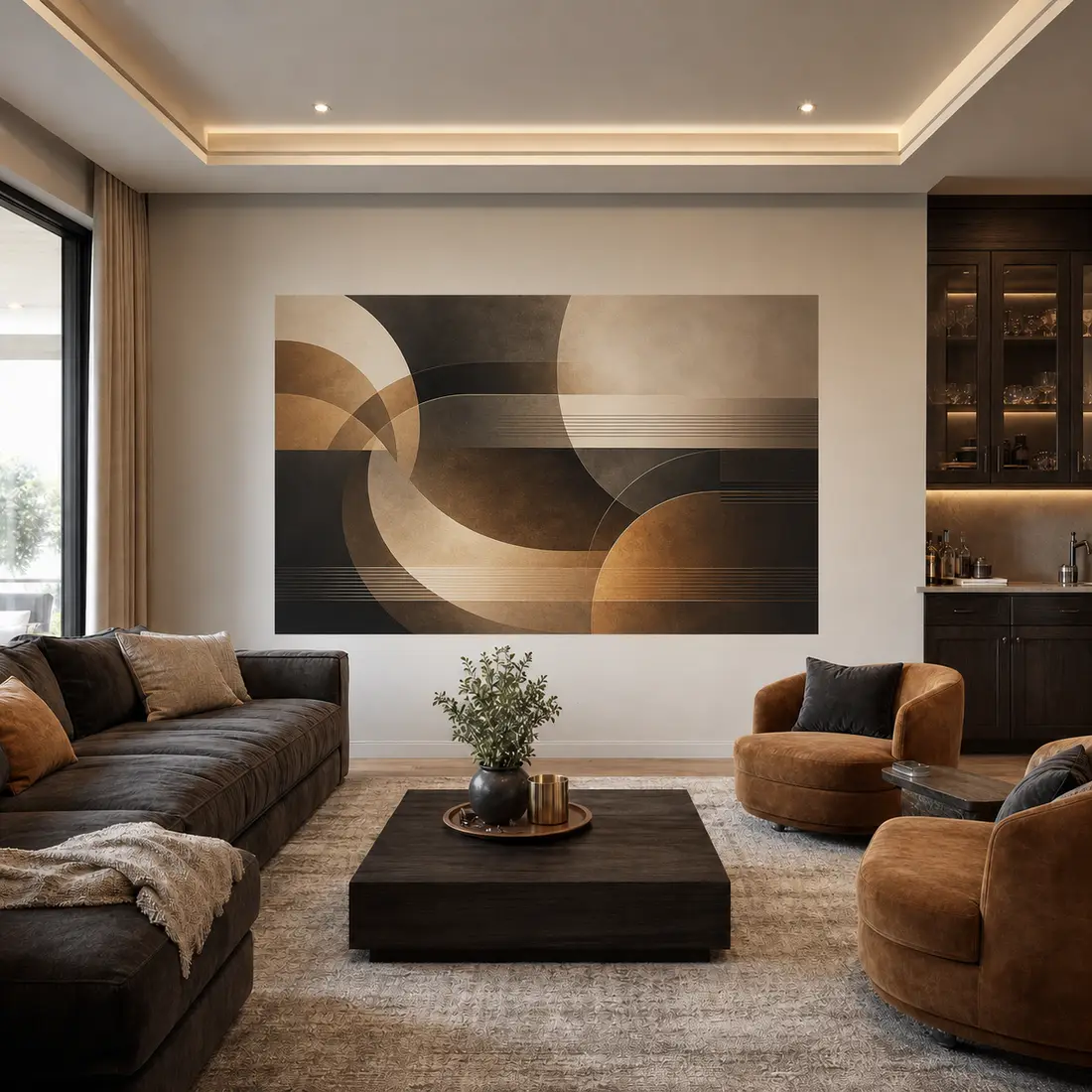 Living room wall print — look 25, after
