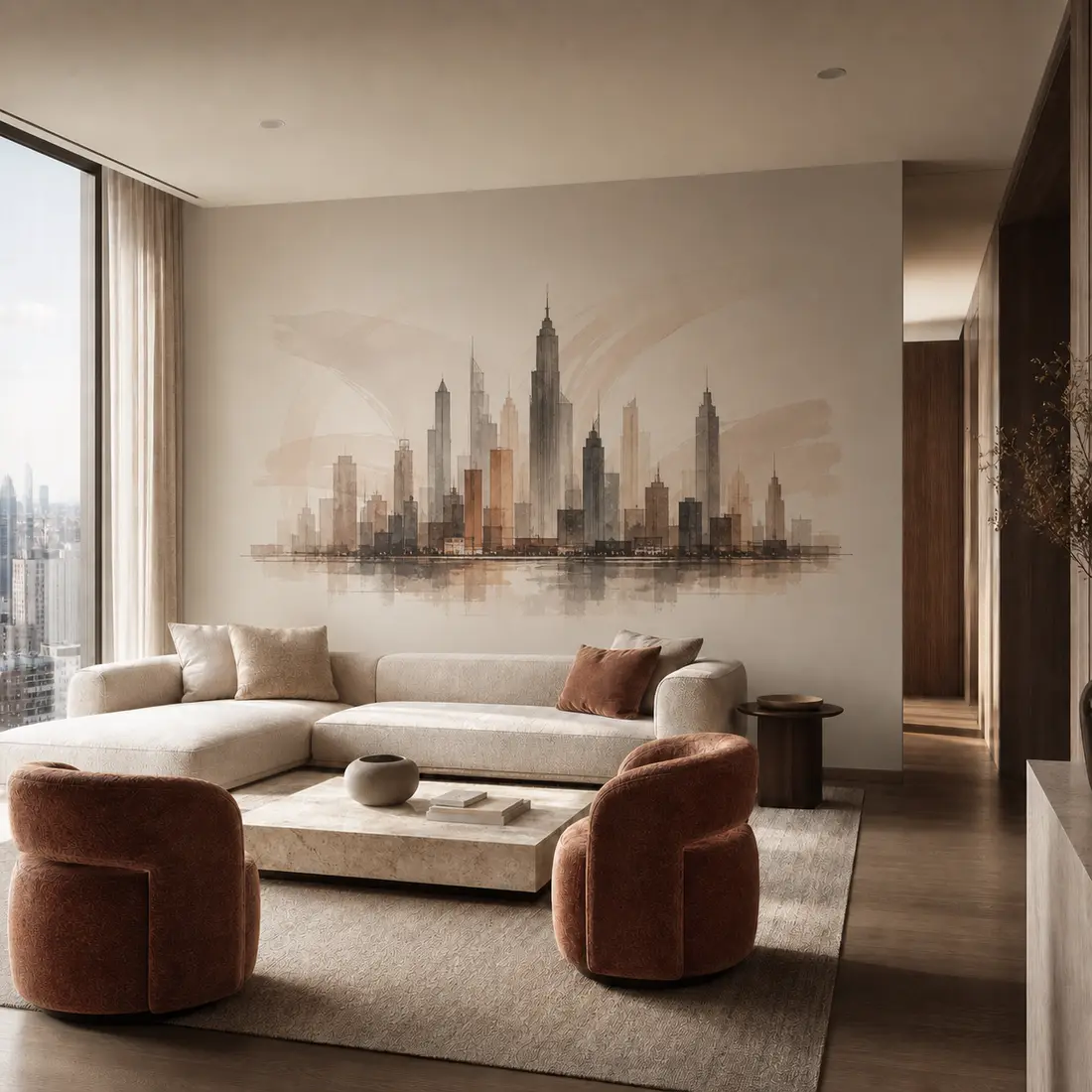 Living room wall print — look 36, after