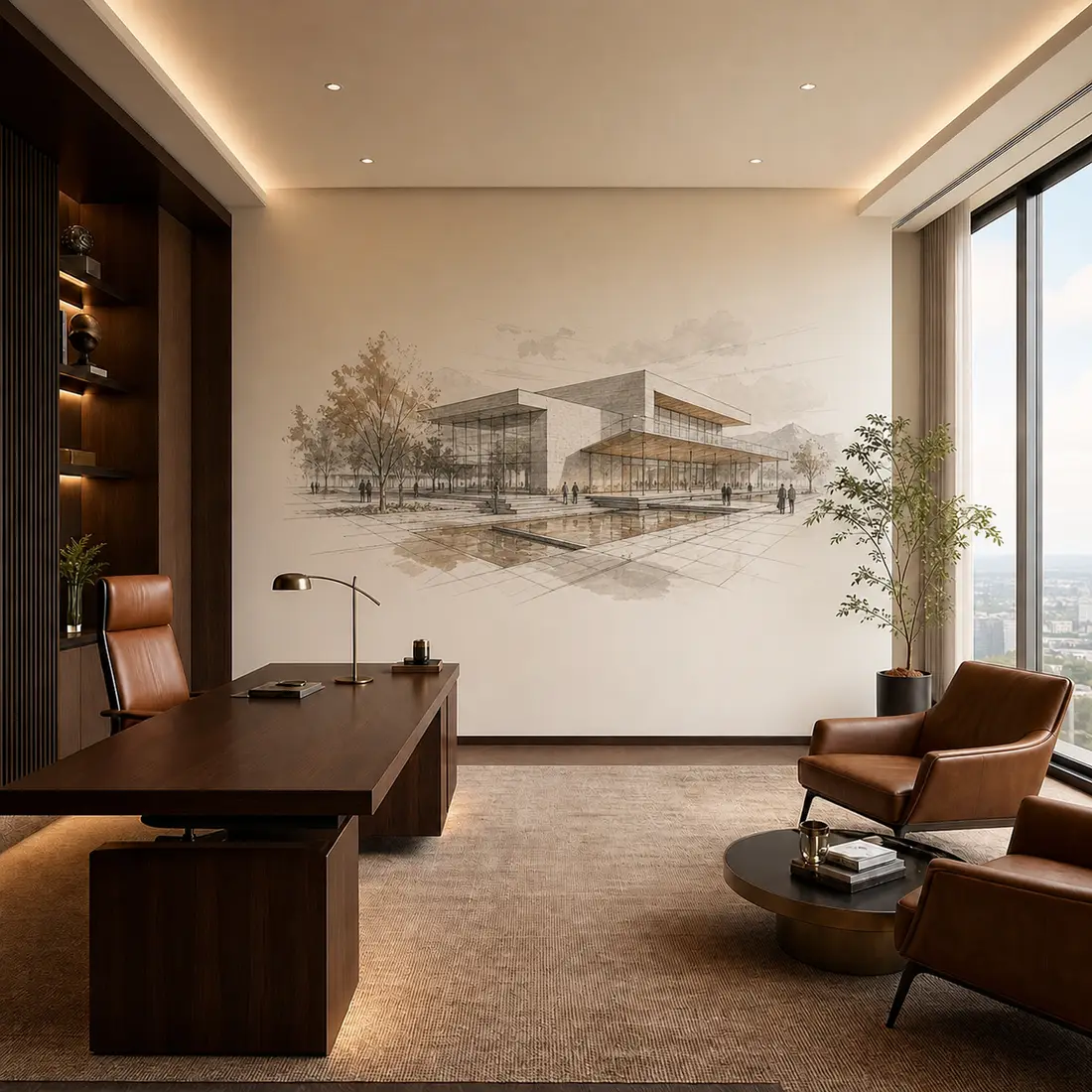 Office wall print — look 4, after