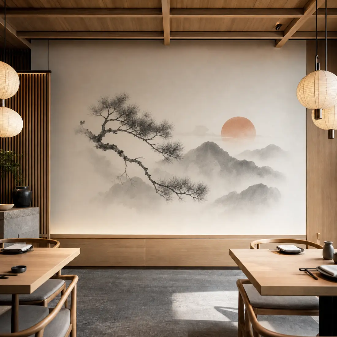 Restaurant wall print — look 4, after