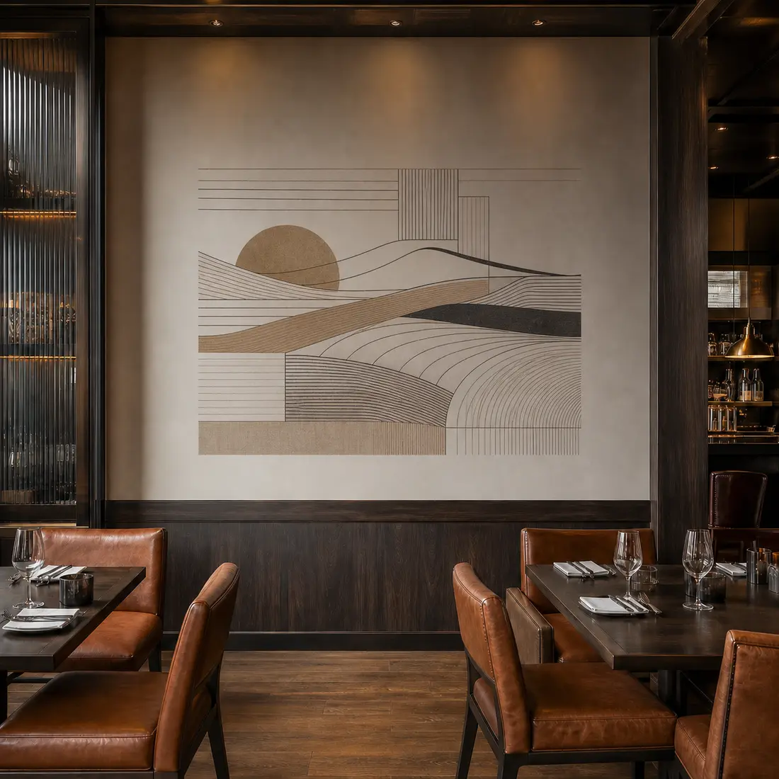 Restaurant wall print — look 5, after