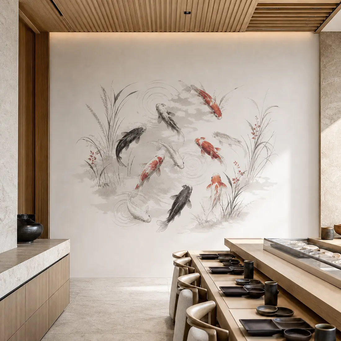 Restaurant wall print — look 6, after