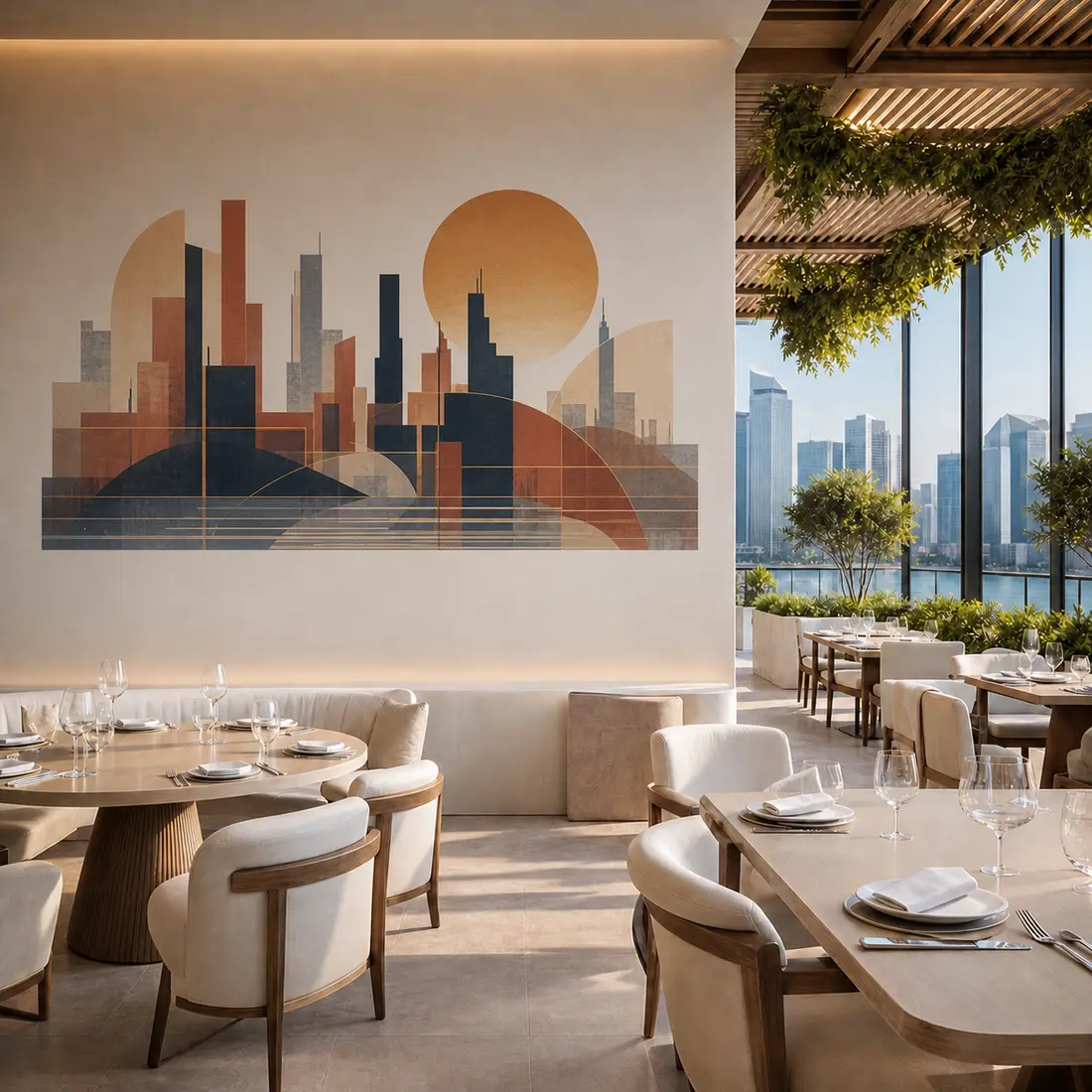 Restaurant wall print — look 10, after
